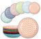 fanquare set di 6 ciotole per pasta da 20 cm, insalatiere in ceramica larghe e poco profonde, piatti da dessert in porcellana colorata assortiti, piatti per antipasti, lavabili in microonde