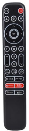 XINFUTE Telecomando RC813 compatibile con Smart TV TCL QM8/QM7/S5/S4/S3/Q7/Q6/Q5 con retroilluminazione