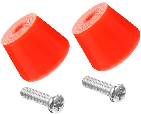 Gatuida Outils de Frein pour Patins à roulettes 4 Pièces Têtes de Frein à Double Rangée Rouges 2 Vis Adaptés aux Rollers et Basket roulettes