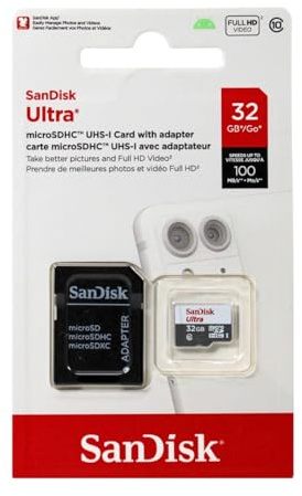 SanDisk Ultra 32GB UHS-I/Class 10 Micro SDHC Memory Card With Adapter - SDSDQUAN-032G-G4A