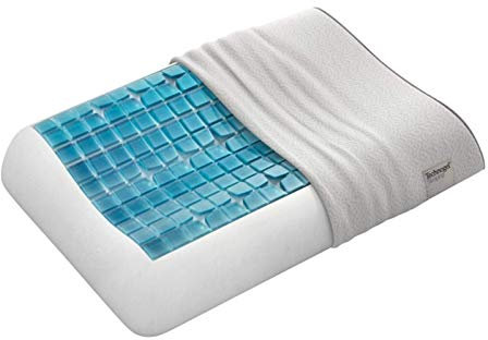 TECHNOGEL® Original Anatomic Orthopädisches Nacken-Gel-Kissen für Rücken-& Seitenschläfer inkl. antibakteriellem Kissenbezug 66x42x13cm