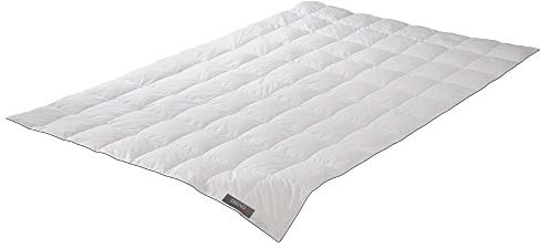Badenia Trendline Comfort Daunendecke, Leichte Sommerdecke mit 90% Daunen & 10% Federn der Klasse I, 155 x 220 cm, Down Pass geprüft & Öko-Tex zertifiziert, produziert nach deutschem Qualitätsstandard