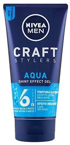 NIVEA Men Wet Look Gel Aqua, Haargel, Mega stark, 2er Pack (2 x 150 ml)