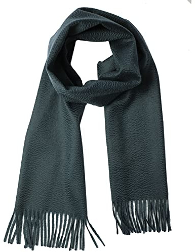 MA.AL.BI 1947 Sciarpa uomo donna 100% puro effetto lucido cashmere 37X180 cm (verdone)
