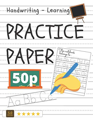 Kindergarten and pirmary school notebook learning to write 3 line K-3 | PAPERBACK | HANDWRITING: PAPER NOTEBOOK TO LEARNING WRITE. Hint of alphabet ... for Your kids. (Learning_and_Development)