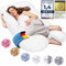 SMOOTHY XXL Schwangerschaftskissen Seitenschläferkissen, Lagerungskissen, Baby-Kissen & Stillkissen in U-Form mit abnehmbarem & waschbarem Bezug aus 100% Baumwolle (Classic XXL, 150 x 80 cm, Weiß)