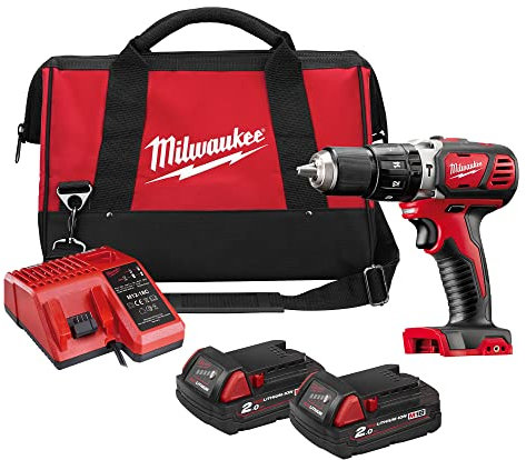 Milwaukee M18BPD-202B 18v Combi Drill with 2 x 2.0Ah Batteries, Charger, Bag