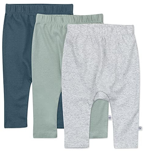 Honest Baby Baby Infant Organic Cotton Cuff-Less Harem Pants Multi-Pack, 12 Months