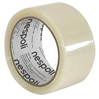 Nespoli - Nastro Adesivo Pacchi Trasparente 50mm x 66m, Nastro Pacchi Imballaggio per Chiusura Scatole e Imballi Leggeri, Compatibile con Dispenser Manuali e Macchine, Sigillatura Sicura e Resistente