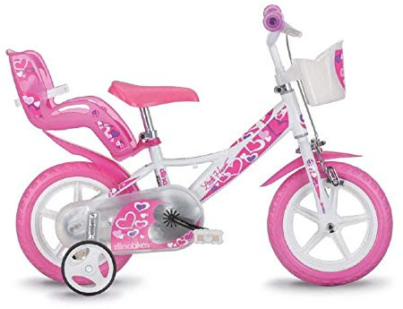Vélo pour fille Dino Bikes Little Heart Taille 12 - 14 - 16 (Jante 12 pouces)