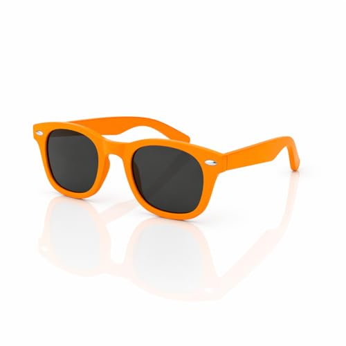 WS UK Kids Classic Sunglasses with UV400 Protection - Unisex (Light Orange)