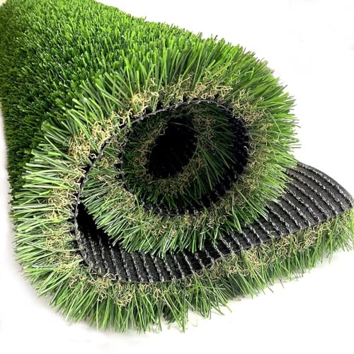 Erba Sintetica Giardino 3.5 Cm Bicolore Effetto Secco Drenante Resistente Uv Terrazzo Balcone Manto Calpestabile 35Mm Prato Sintetico Artificiale - Bicolore - 2X4 MT