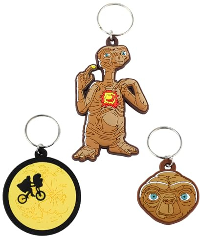 Pyramid International E.T. The Extra-Terrestrial Clock & Keychain Merch Bundles - 3x Keychains