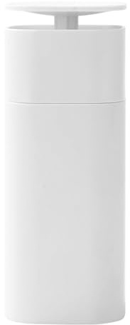 UPALDHOU Dispensateur de Pompe à Poussée Portable Dispensateur de Bouteille Bouteille en Plastique pour Une Salle Bain (White)