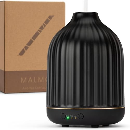 MALMØ Diffuser (250ml) aus Keramik - Aroma Diffuser für ein angenehmes Raumklima - Diffuser für Ätherische Öle - Duftöl Defuser für Aromatherapie