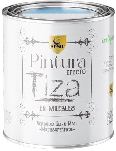 SPSIL Pintura a la Tiza en color Gris Ceniza 375ml - Transformar Muebles y Proyectos de Carpintería - Interiores y Exteriores - Secado Rápido