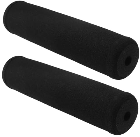 POPETPOP 2 Piezas Puños de Empuñadura para Moto Espuma Antideslizante Acelerador para ATV y Mini Dirt Bike Diseño Ergonómico para Mayor Control y Montaje Fácil Color Negro