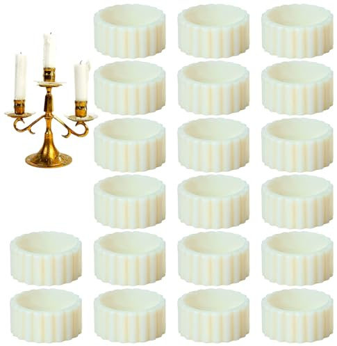 20 Pcs Candle Grippers Rings for Taper Candles, Rubber Candles Wax Catcher, Non-Slip Inserts for Secure Display, Candle Accessories Protectors for Wedding Festivals