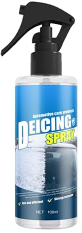 Liquido antighiaccio per vetri per auto - Spray per sciogliere il ghiaccio e la neve da 100 ml | Trattamento rapido per lo sbrinamento invernale, soluzione detergente antigelo per parabrezza di veicol