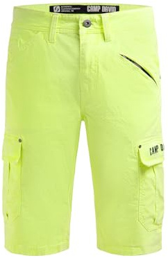 Camp David Pantalones cortos cargo para hombre con logotipo bordado 3D