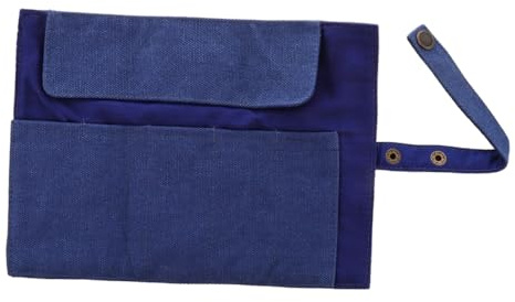 Organizador de Rollos de Reloj Azul, Lona, Portátil para Viaje, Capacidad | Lavable, Diseño Liso y Delgado, Ahorro de Espacio, Guarda Correas y Accesorios de Reloj Estilo Sofisticado