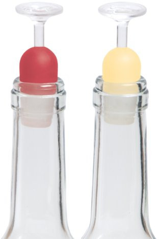 Oenophilia Wine Stem Stoppers, Red/White