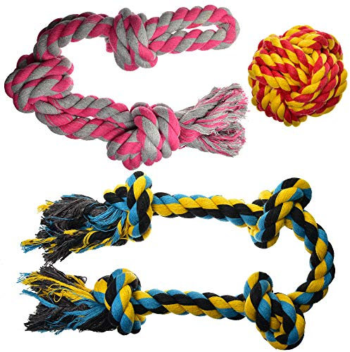 PetsGoods Hundespielzeug-Set für große Hunde, 3 Stück