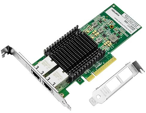 10Gb PCI-E NIC Network Card for Intel X550-T2, Dual RJ45 Port, With X550 Controller, 10G PCI Express LAN Adapter Support Windows Server/Linux/VMware