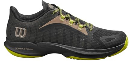 Wilson Wilson Men's Hurakn Pro Padel Shoes, Black/Lime Green/Falcon, 10.5 UK