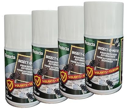 Insecticide 4x250ml Insect-O-Matic Anti-Mouches Anti-Moustiques Anti-Insectes Rampants et Volants (4)