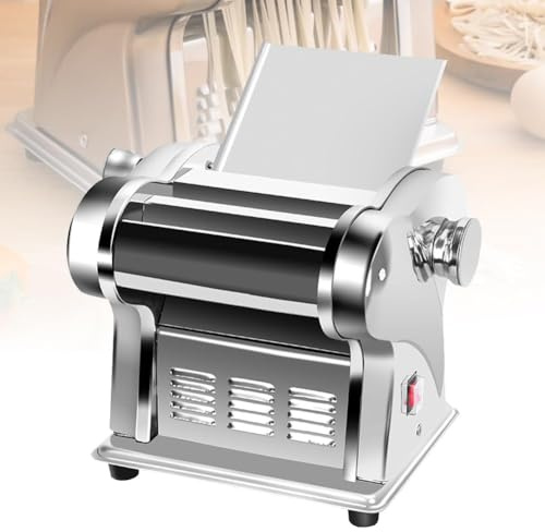 Cortador De Masa Comercial De Acero Inoxidable, Máquina Para Hacer Pasta Eléctrica Totalmente Automática, Máquina Cortadora De Fideos Con Rodillo De Masa, Espesor Ajustable De 0(Size:Cuatro Cuchillos)
