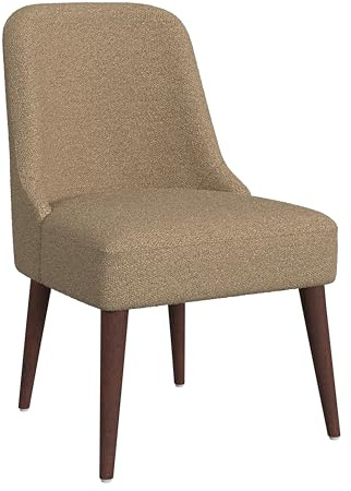 Homepop Home Decor | Upholstered Hemet Gayle Side Dining Chair | Decorative Home Furniture, Brown Boucle (Single Pack)