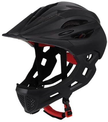 Kowaku Casco Integral de Bicicleta para Niños y Niñas, Moderno y Cómodo para Ciclismo, Negro