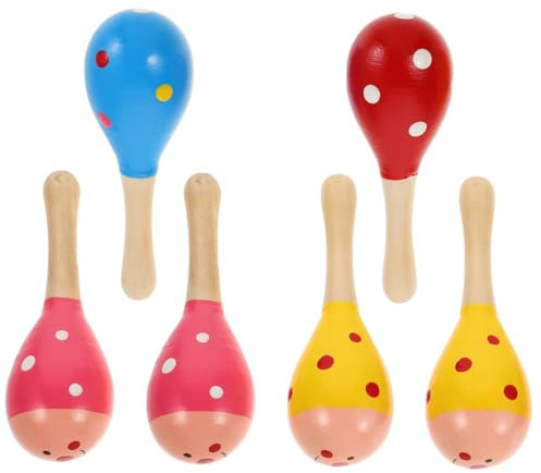 BESTonZON 6St Schlagzeug Orff Instrumente Lernspielzeug kinderspielzeug Rhythmus Spielzeug Orff Musikspielzeug Sandball-Musikinstrumente Eierbecher -Partygeschenke Kinder maraca Holz