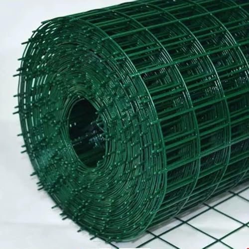 KJoBDwz Recinzione in Rete Metallica Rotoli di Rete Metallica zincata Rivestita in PVC Verde Multiuso, Rete di Recinzione in Rete barriera(1x10m)