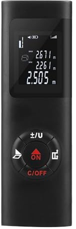 TopHomer JQ40 Télémètre Laser, Mesureur Numérique Portable à Rétroéclairage LED, Outil Portatif pour Mesure de Distance/Superficie/Volume