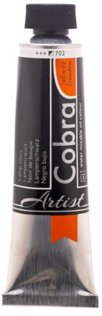 Talens COBRA wassermischbare Ölfarben, 40 ml, 702 Lampenschwarz