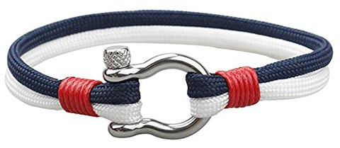 EXINOX armband kvinnor man nautisk ankare, 21 centimeter, Läder