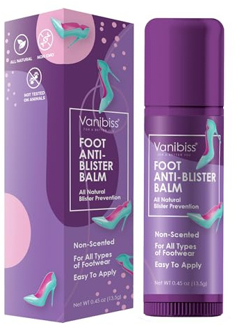 Vanibiss fotbalsam mot blåsor – förebyggande av blåsor – anti-friktionsbalsam – bubbelblockerare – förhindrar friktion av skorem (12,8 g)