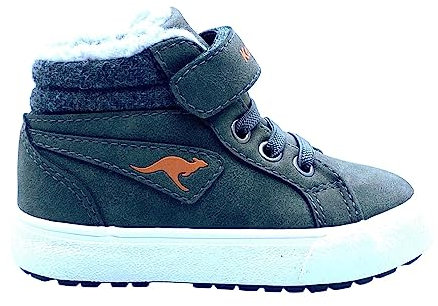 KangaROOS Unisex Kinder K-Ten Kangu Sneaker, Steel Grey Flame, 25 EU