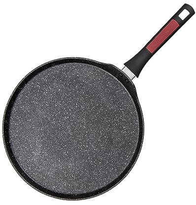 SQ Professional NEA Marbell Impact Crepe Frying Pancake Pan Durable Long Lasting Non-Stick Coating for Healthy Cooking Induction Hob Safe30cm