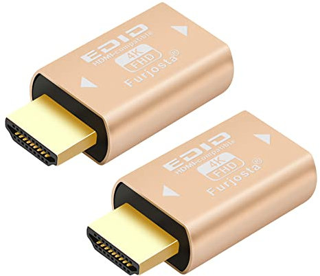 emulatore EDID HDMI 4K Accoppiatore adattatore Passthrough Spina fittizia HDMI per computer Multi-Display Setup Monitor Proiettore Video Splitter Switch KVM Extender Ricevitore AV 3840x2160@60Hz 2P