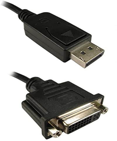 ConnectingU DisplayPort Male to DVI Female Cable Adapter, black