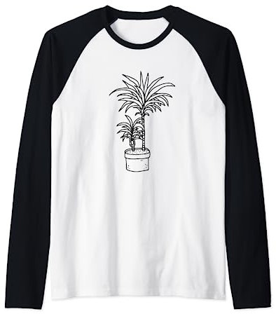 Dragon Tree Dracaena Yucca Palm Lily Raglan Baseball Tee
