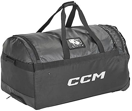 CCM 480 Wheeled Hockey Bag, Black (Large (36 L x 20 H x 20 W))