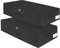 Underbed Storage, 2 Pack 50L Large Underbed Storage Boxes with Lids, Foldable Sturdy Under Bed Clothes Storage Drawer Organiser with Side & Bottom Support, Ultra Thick Fabric Black Under Bed Storage