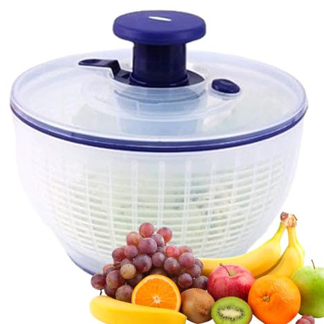 Zuasdvnk Fruit Washer Bowl,Spinner Dryer Cleaner - Large Fruit Washing Machine Rotator, Press Type Salad Spinner for Fruits Vegetables