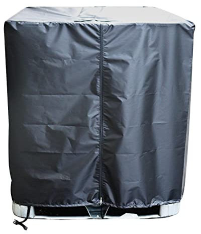 Contenitore per pioggia da 1/2 – Goniometro a prova di sole, stoccaggio 'acqua con cerniera, contenitore protettivo per serbatoio 'acqua, barile per pioggia da gallone, 120 x 100 x 116 cm