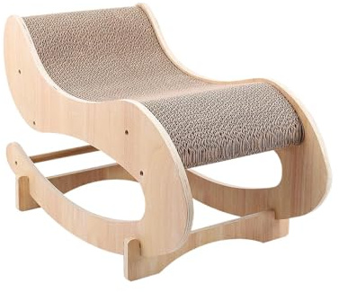 Lettino a dondolo per gatti, 54 x 27 x 30 cm, per gatti e gatti, in cartone ondulato, per animali di piccola taglia