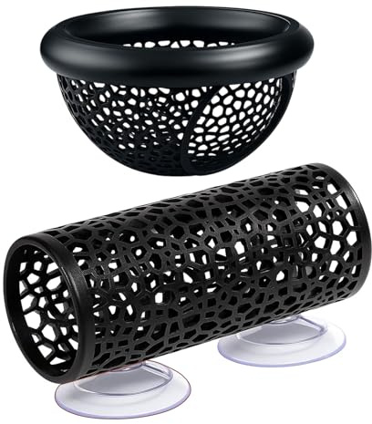 EujRcf 2Pcs Betta Fish Accessories, Aquarium Tunnel for Betta Fish Tank, Fish Tank Accessories to Enhance Natural Behavior, Long and Round Design for Resting and Breeding